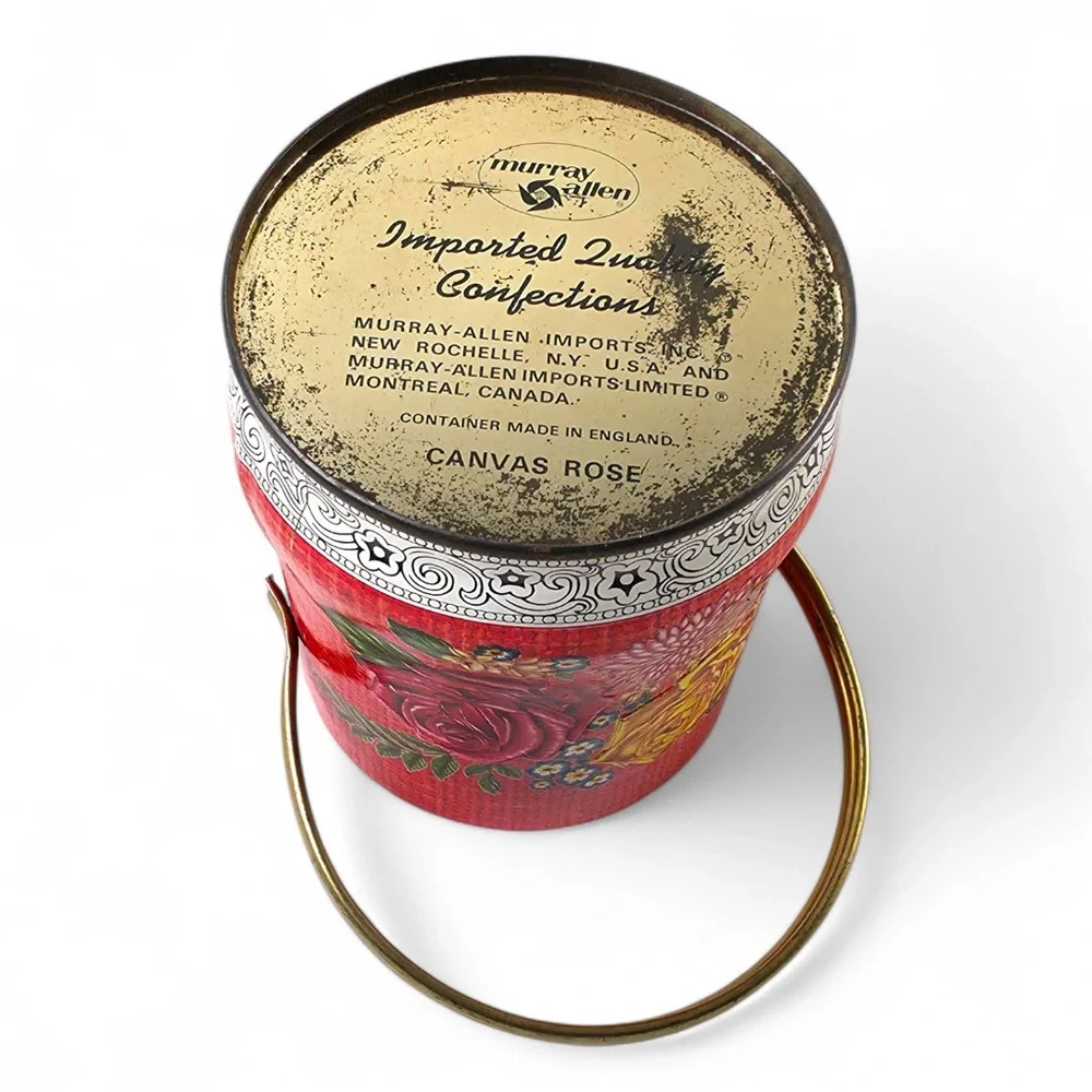 Vintage Murray-Allen "Canvas Rose" Confectionery Tin – Made in England - Picture 5 of 5